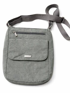 BAGGALLINI Pocket Town Bag Crossbody Shoulder Bag Purse Olive Green/Gray